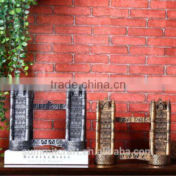 Resin 3d building model resin gold and silver london bridge souvenirs