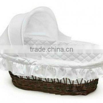 handmade wicker basket for baby sleeping with handles