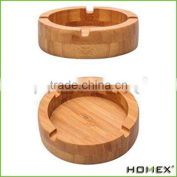 Carbonized Color Bamboo Cigar Ashtray for Smoking Homex BSCI/Factory