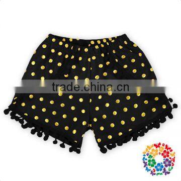 HOT PINK Baby Ruffle Pom Pom Shorts Kids Cotton High Waist Icing Shorts Cargo For 2 YEARS OLD Baby Girls Shorts photo-2