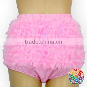 Plus Size Women Ruffle Bloomer Pink Organic Cotton Panties Wholesale Women Underwear photo-5