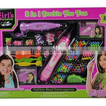 plastic fashion DIY hair beaders and jewellery for children