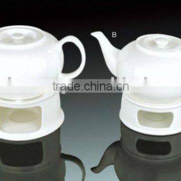 Fine bone china white ceramic coffee and tea pot