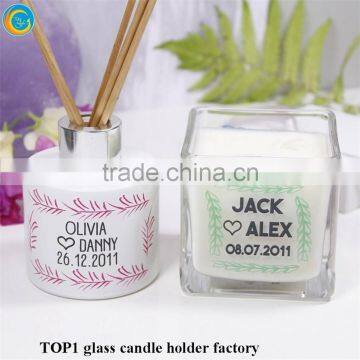 Bling Collection Frosted Glass White Candle Holders photo-5