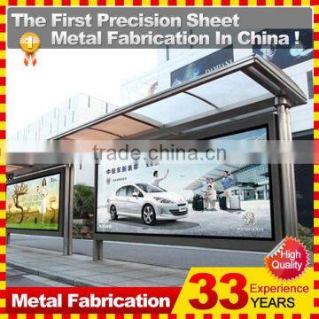 2015 new design bus kiosk shelters with advertising billboard