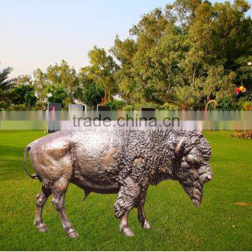 bronze foundry metal craft life size bronze buffalo statue