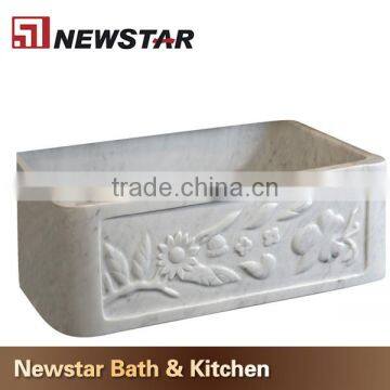 Chinese hot sales square marble counter top wash basin