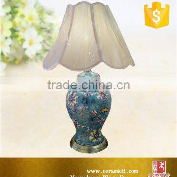 Dark Blue Ceramic Ginger Jar Table Lamp photo-2