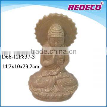 Hand Carved Large Ceramic Gautam Buddha Statue