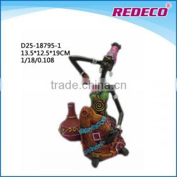 Resin african doll for decoration