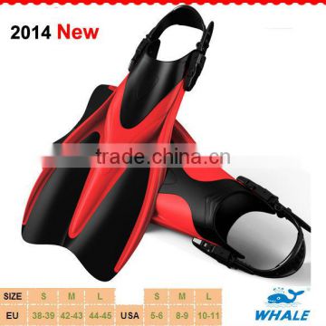 2015 New Open heel rubber fins, freediving fins with adjustable strapFN-800)