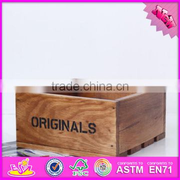 2016 new fashion children wooden kids storage box, most popular wooden kids storage box W08C162