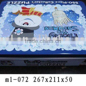 Rectangle metal box tin for Christmas Season