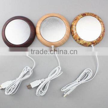 Cheap Hot Sale Wood USB Heat Coffee Cup Warmer USB Electric Saucer as Seen on tv photo-3