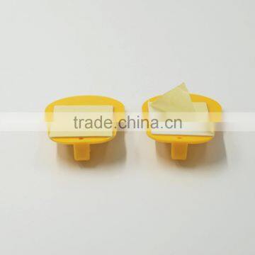 Set of 2 Yellow Smile Face Plastic Selve Adhesive Wall Hook photo-4