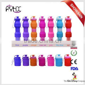 2016 Hot Selling Portable 800ml Collapsible Drink Silicone Kettle