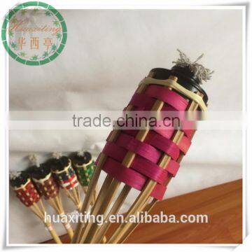 2 Ft Mini Bamboo Garden Torches - Natural Bamboo Torches