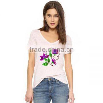 women embroidery designs custom t-shirt