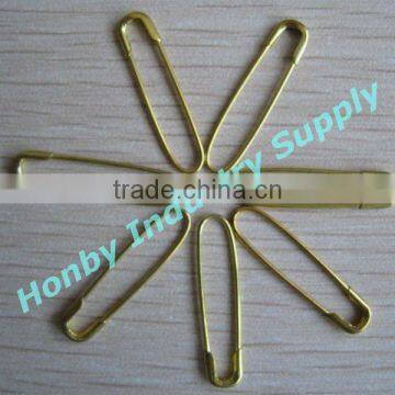 Fancy gold color hang tag safety pin in U shape