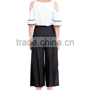 New Design Wholesale Woman Clothing Manufacturers Wide Leg Trouser