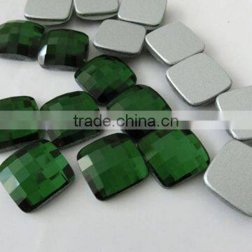 Emerald net cover square shape crystal flat pointed back jewelry decoration stones