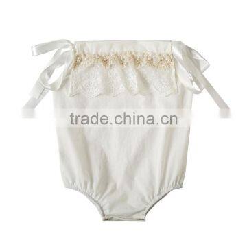 High Quality Baby Clothes Romper Baby Girls Shoulderless Lace Playsuit photo-4