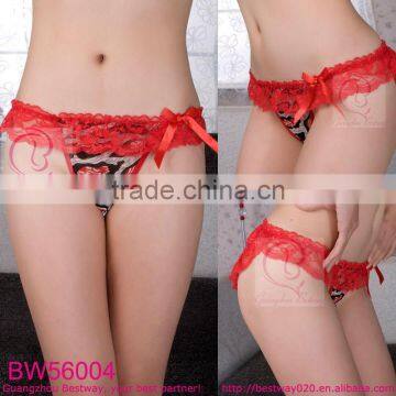 School girls wearing stock leopard thongs g strings with lace in apparel