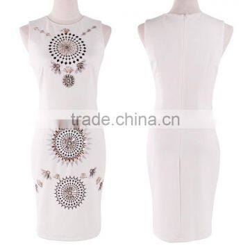 Maxnegio Fashion Designer Woman Bodycon Embroidered Dress photo-4