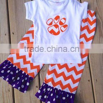 2015 lovely girls short sleeve clothes childrens boutique clothing