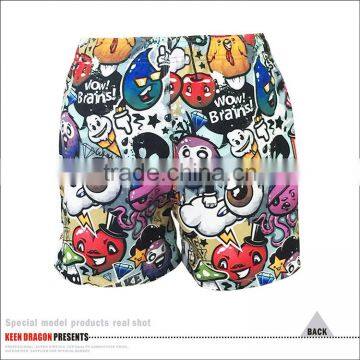 Full Sublimated Print Swimwear With Mesh Lining Cartoon Style Mens Swim Shorts photo-5