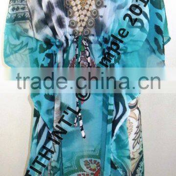 LADIES DIGITAL PRINTED VNECK KAFTAN photo-3