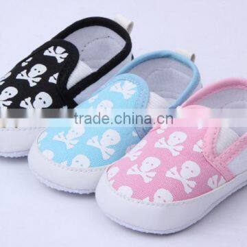 2014 new baby shoes boys and girls skull pattern shoes baby canvas shoes