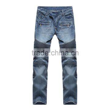 2016 Hot men's fashion men's jeans bule jeans hole personality male personality pants beggar