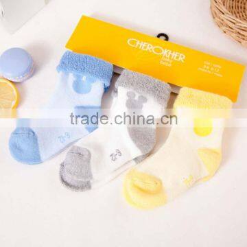 Top Sales Super Soft Winter Cotton Baby Tube Socks Lovely Baby Anti Slip Socks photo-2