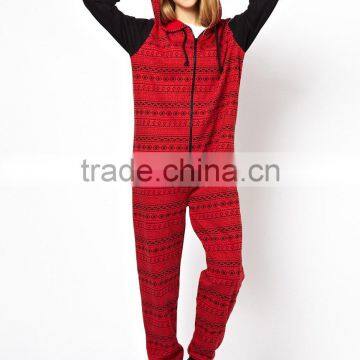 Aztec Print plus size adult onesie for wholesale