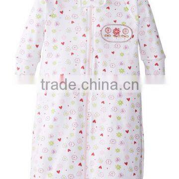 China Applique Wearable Cotton Wholesale Animal Baby Sleeping Bag With Sleeves photo-2