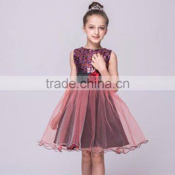 2016 New stylish Europe and America girl summer fashion princess high quality flower girls dress