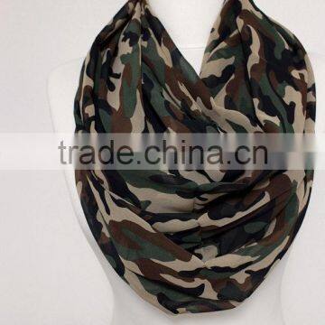 Camouflage Pattern Chiffon Infinity Scarf, Circle Scarf, Long Scarf, Summer Scarf, Gift Ideas For Her Women Fashion Accessories photo-4