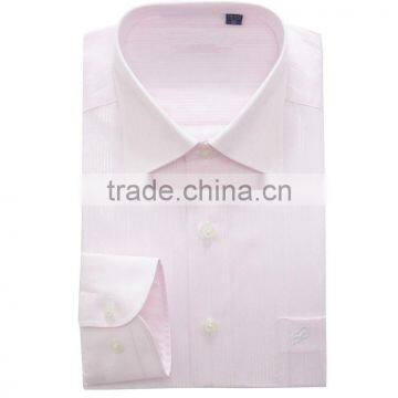 Classic Design Mens Dress Shirt (White/Pink) photo-3