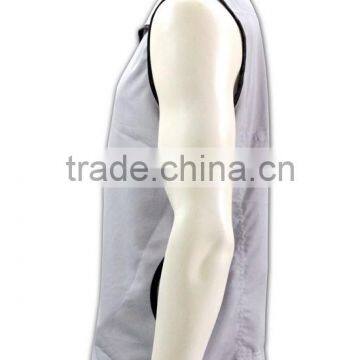 China Manufactory High Quality Light Color Tailored Unique Pocket Work Vest photo-3