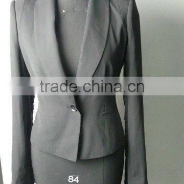 Lady's elegant black business suit women office uniform design 2013 newest style, fashion lady suit office suit workwear uniform