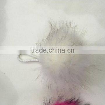 Cute customized size colourful dyed raccoon fur pom poms