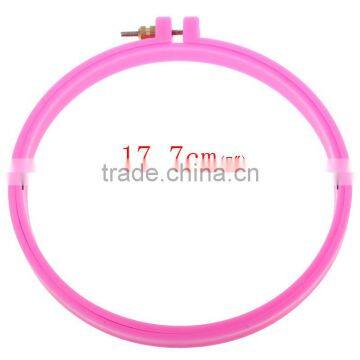 High Quality Embroidery Tools Fuchsia Plastic Punch Needle Hoop photo-2
