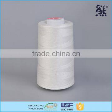 28s/2 40tex 80ticket Spun polyester stock lot high strength sewing thread for jeans