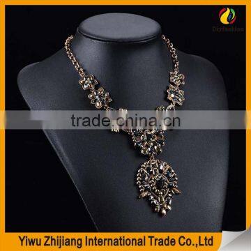 Latest Design Flower Shape China Factory Wholesale Crysal Diamond Stone Jewelry Pearl Necklace photo-6