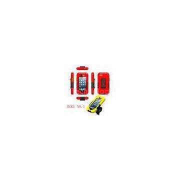 Red ABS Bike Mobile Phone Holder IPX8 Waterproof Case for IPhone 4 / 4S / 5 / 5S / 5C