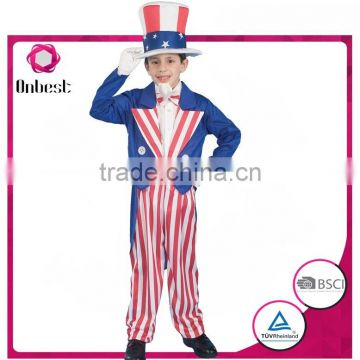 Customized teenages USA magician boy costumes with hat