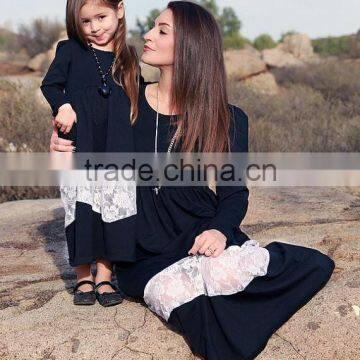 Mommy and me Maxi Dresses Women Dresses Lace Maxi Dress photo-2