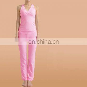 Women's Fitness Long Pants Yoga Vest Suits photo-5