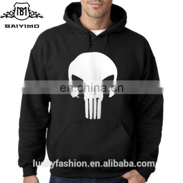 2016 High Quality Men's Skull Unisex Plain Pullover Hoodies Sweatshirt